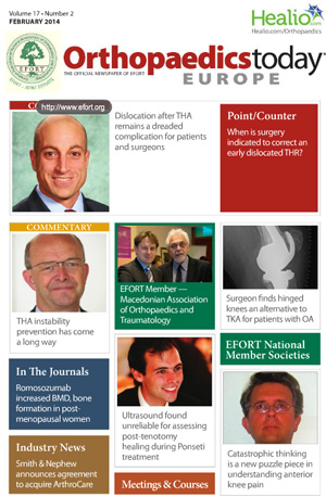Cover of the second 2014 issue of the EFORT OTE newsletter