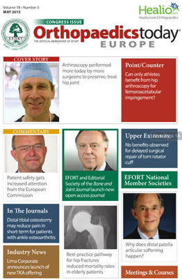 EFORT Orthopaedics Today Europe: Volume 18 | Issue no. 5 | May 2015