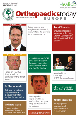 EFORT Orthopaedics Today Europe: Volume 18 | Issue no. 7 | July & August 2015